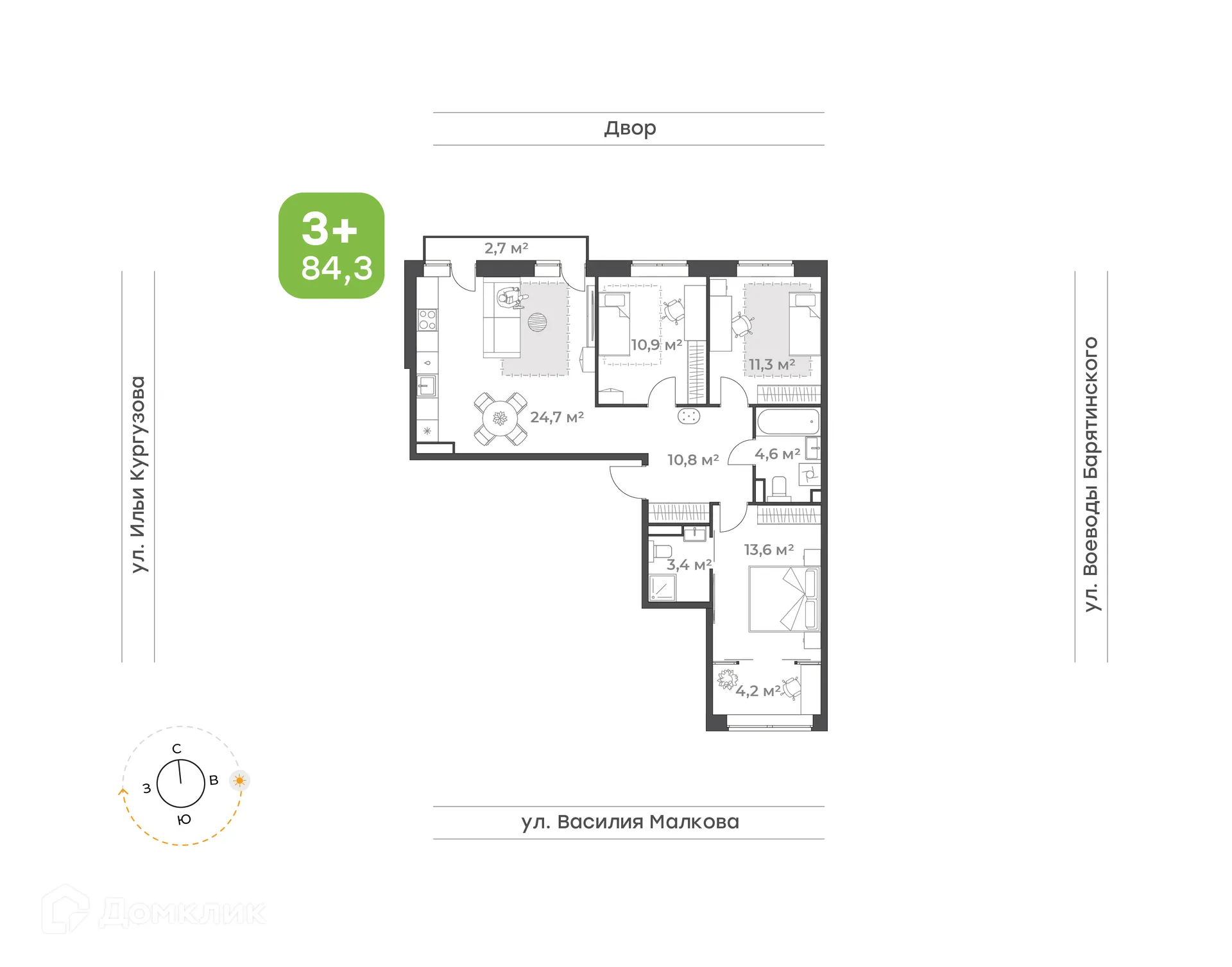Фото квартиры в ЖК Ботаника в  Комарово парк