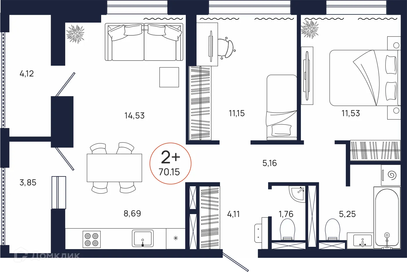 Фото квартиры в ЖК Квартал Культура