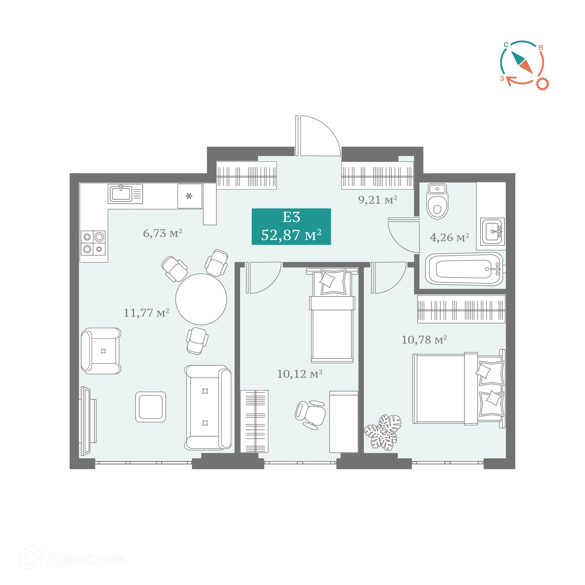 Фото квартиры в ЖК ДомОтель