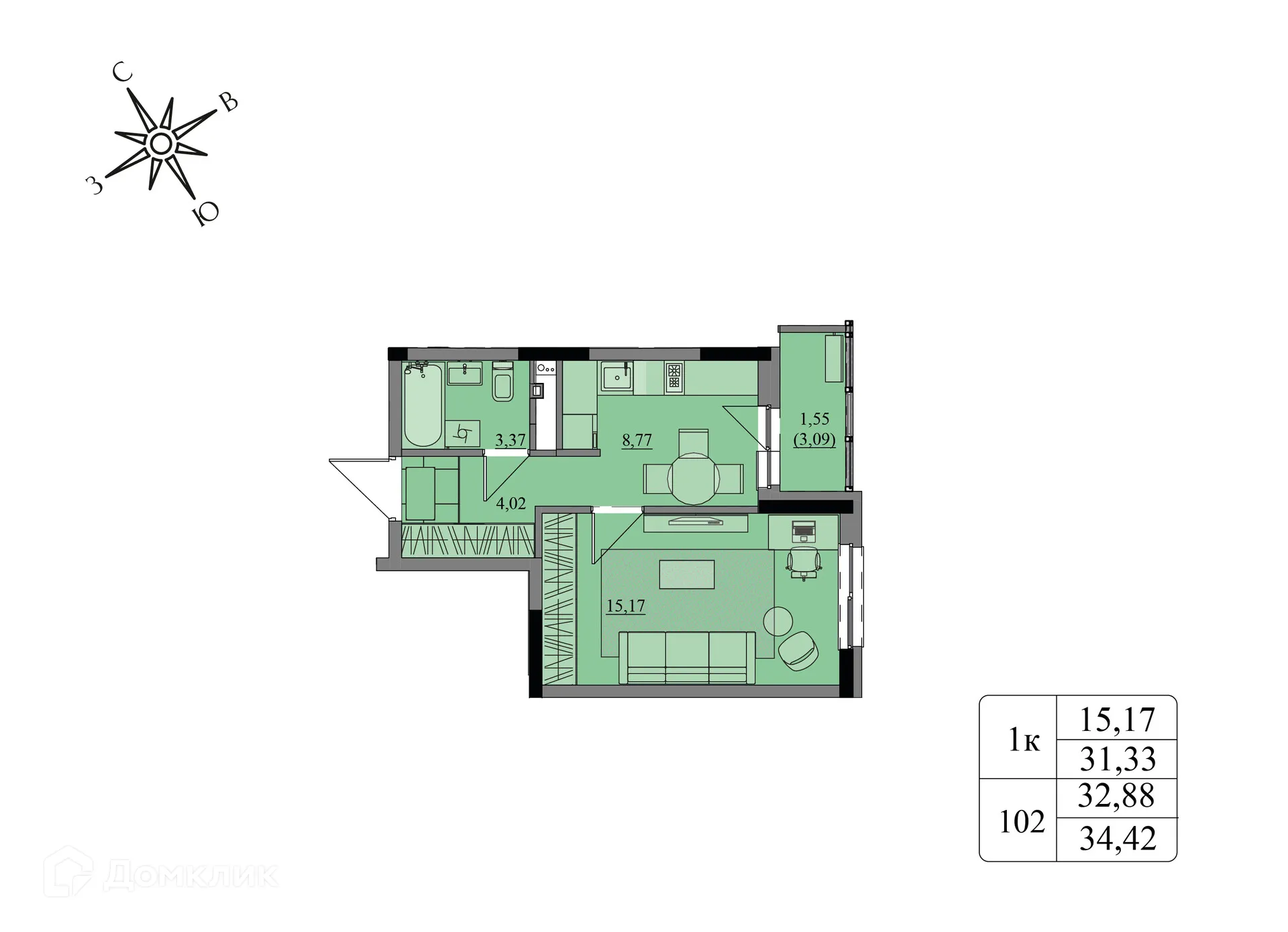 Фото квартиры в ЖК Краски леса