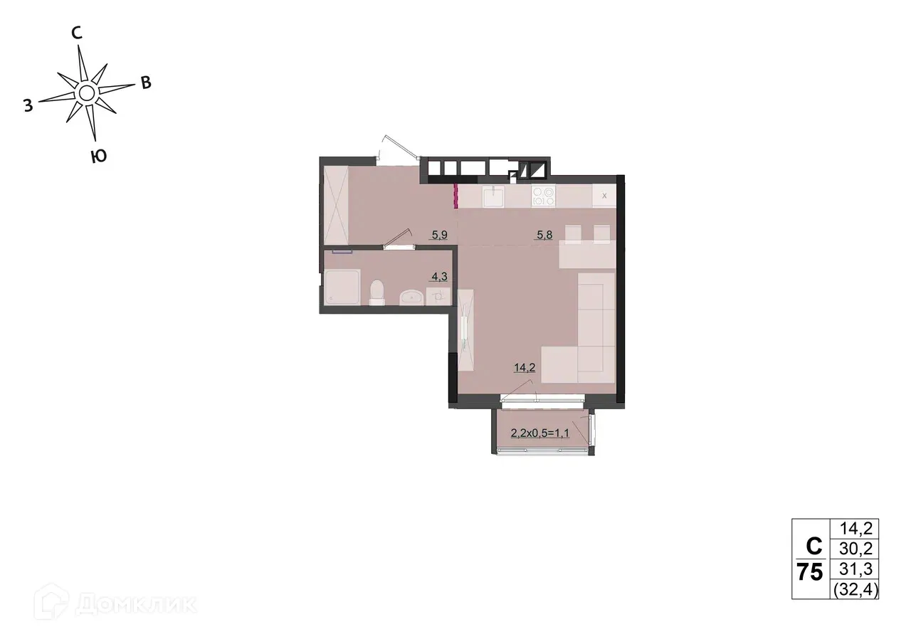 Фото квартиры в ЖК "Соседи"