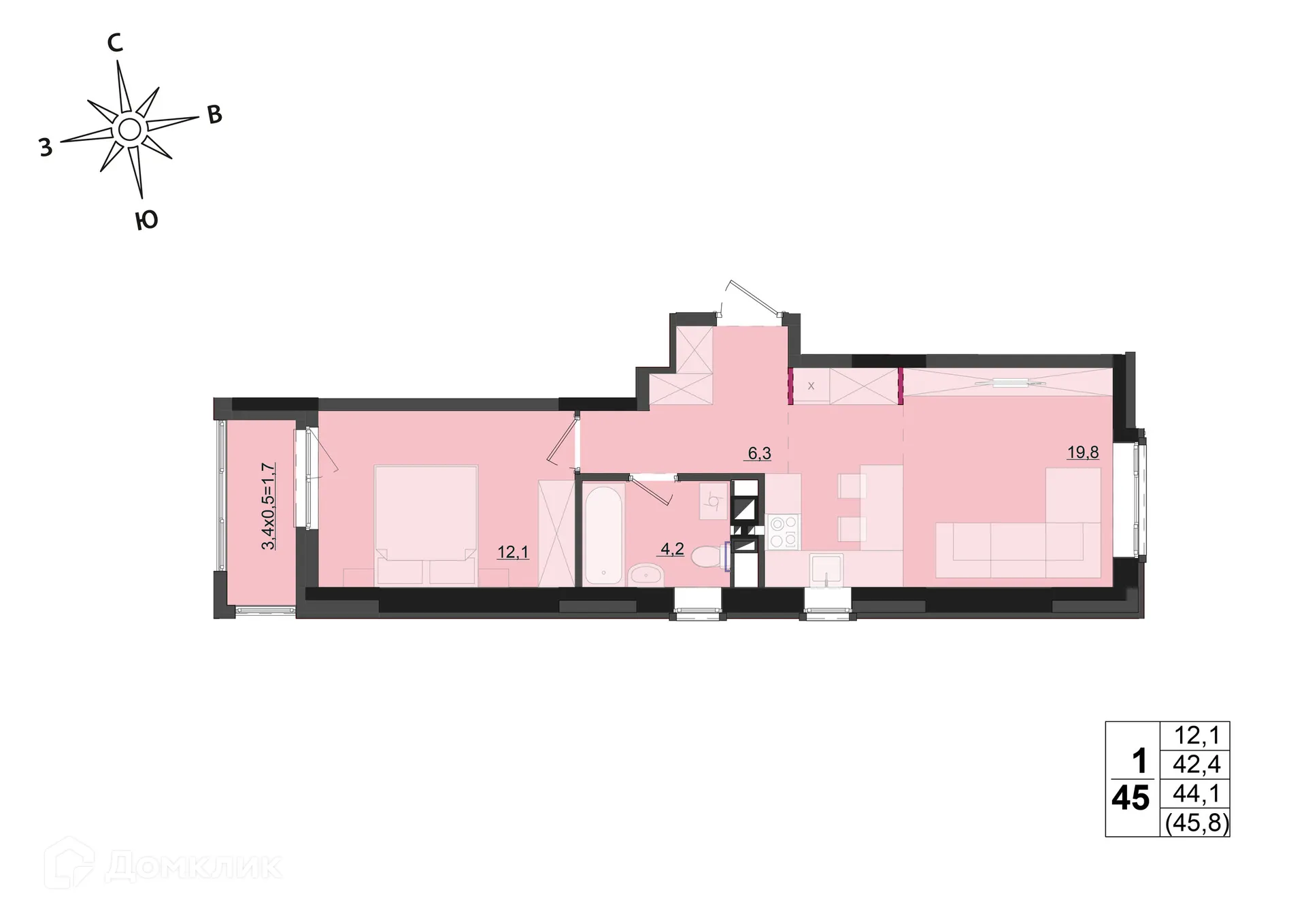 Фото квартиры в ЖК "Соседи"