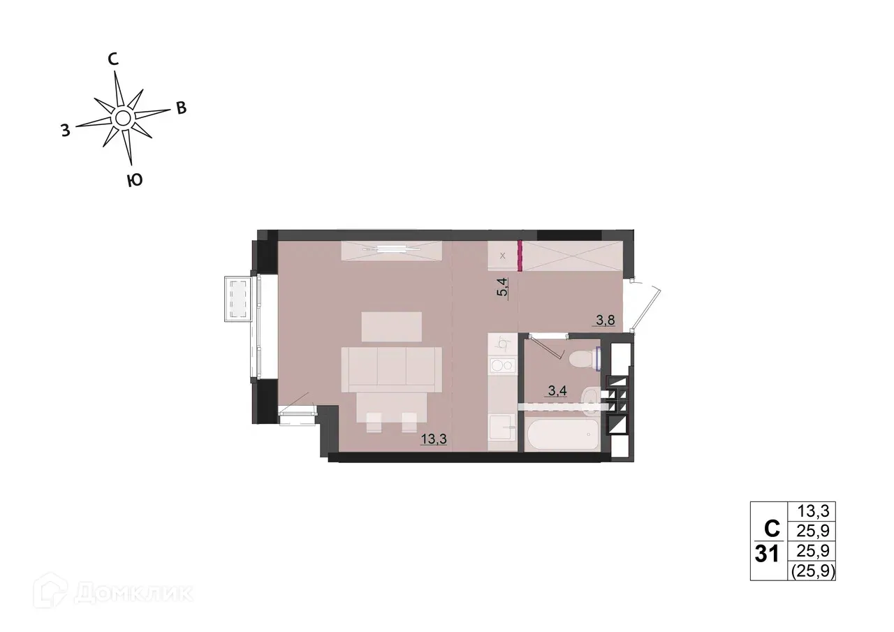 Фото квартиры в ЖК "Соседи"