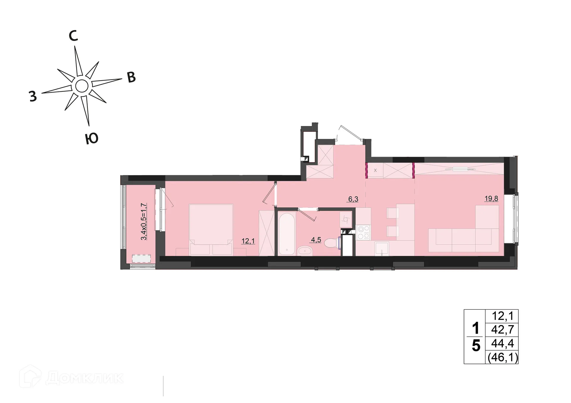 Фото квартиры в ЖК "Соседи"