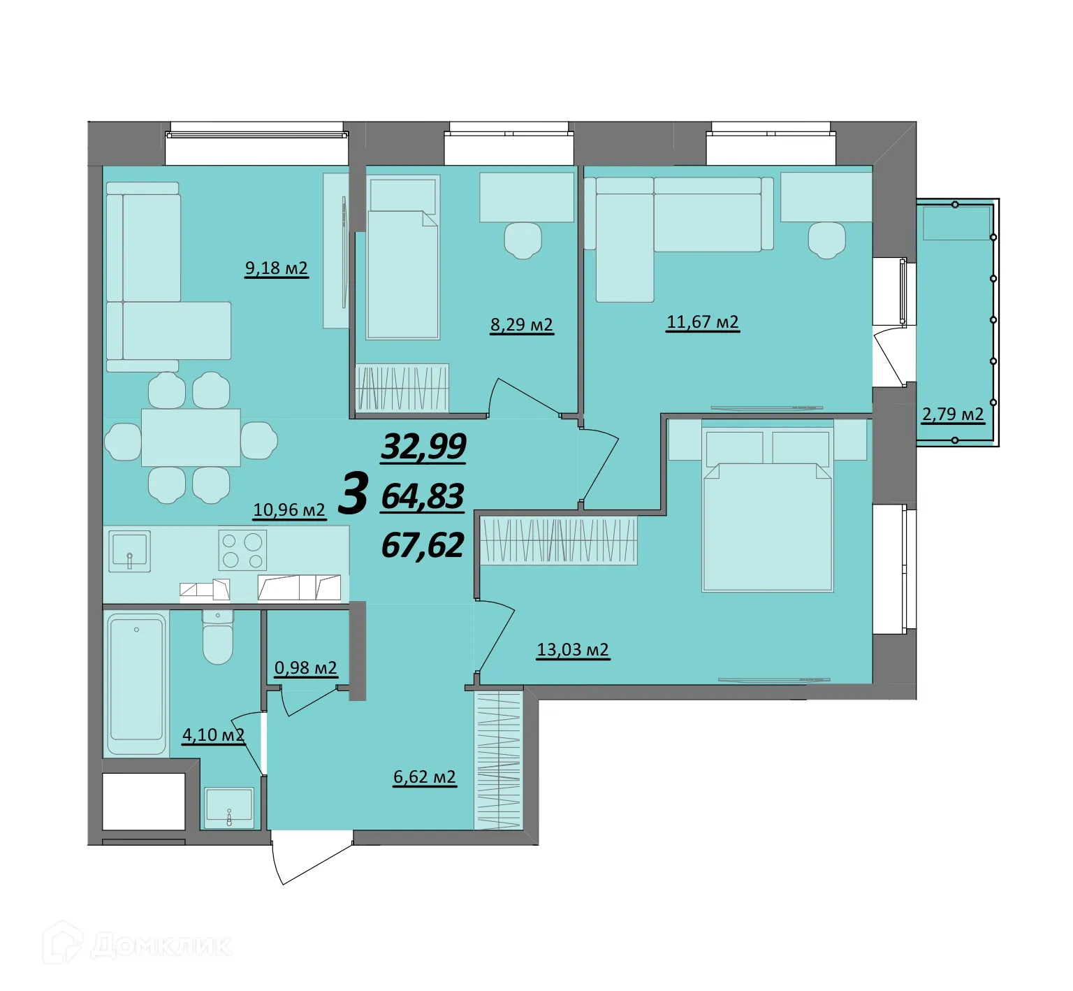 Фото квартиры в ЖК Азбука-1