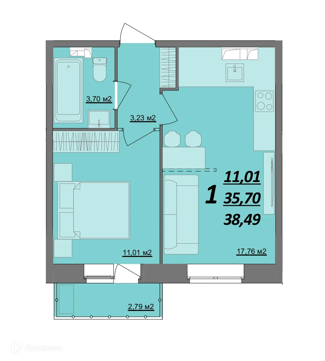 Фото квартиры в ЖК Азбука-1
