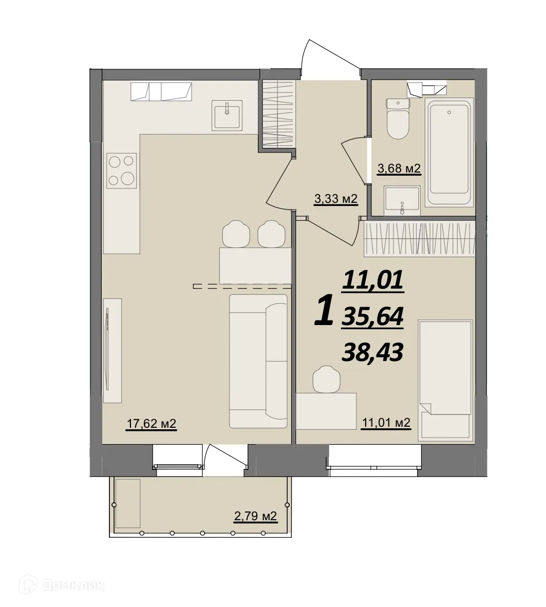 Фото квартиры в ЖК Азбука-1