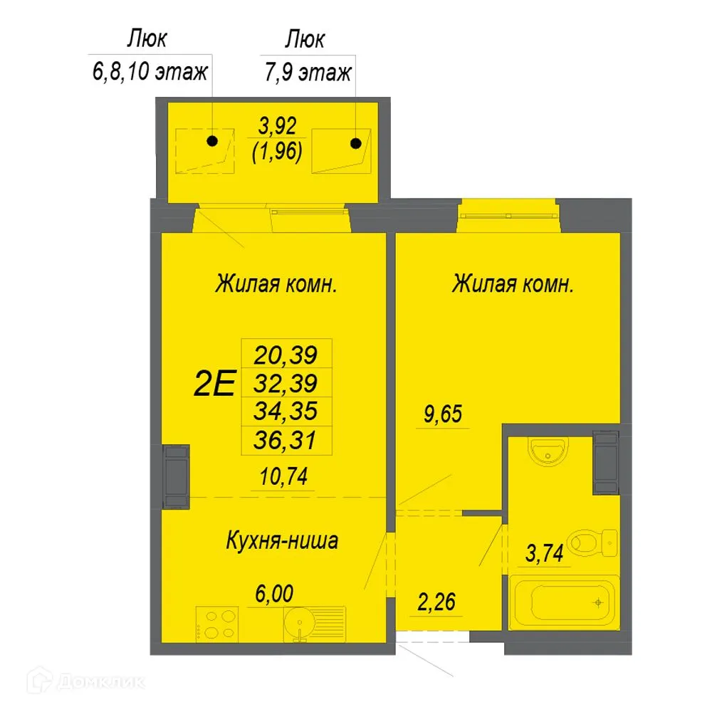 Фото квартиры в ЖК Полёт