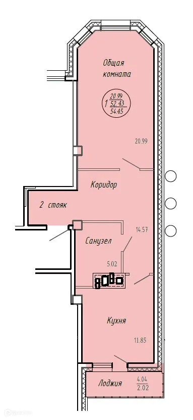 Фото квартиры в ЖК Дом по ул Салтыкова-Щедрина