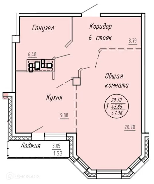 Фото квартиры в ЖК Дом по ул Салтыкова-Щедрина
