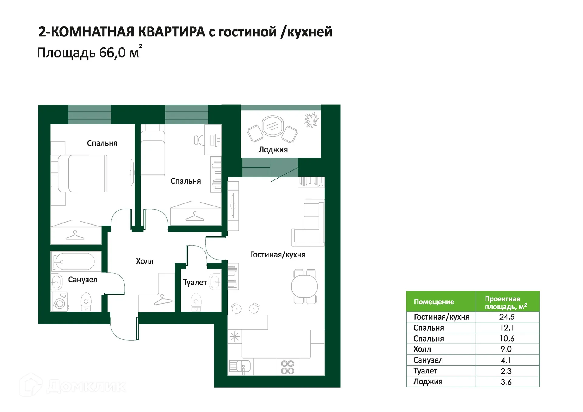 Фото квартиры в ЖК "Ключи"