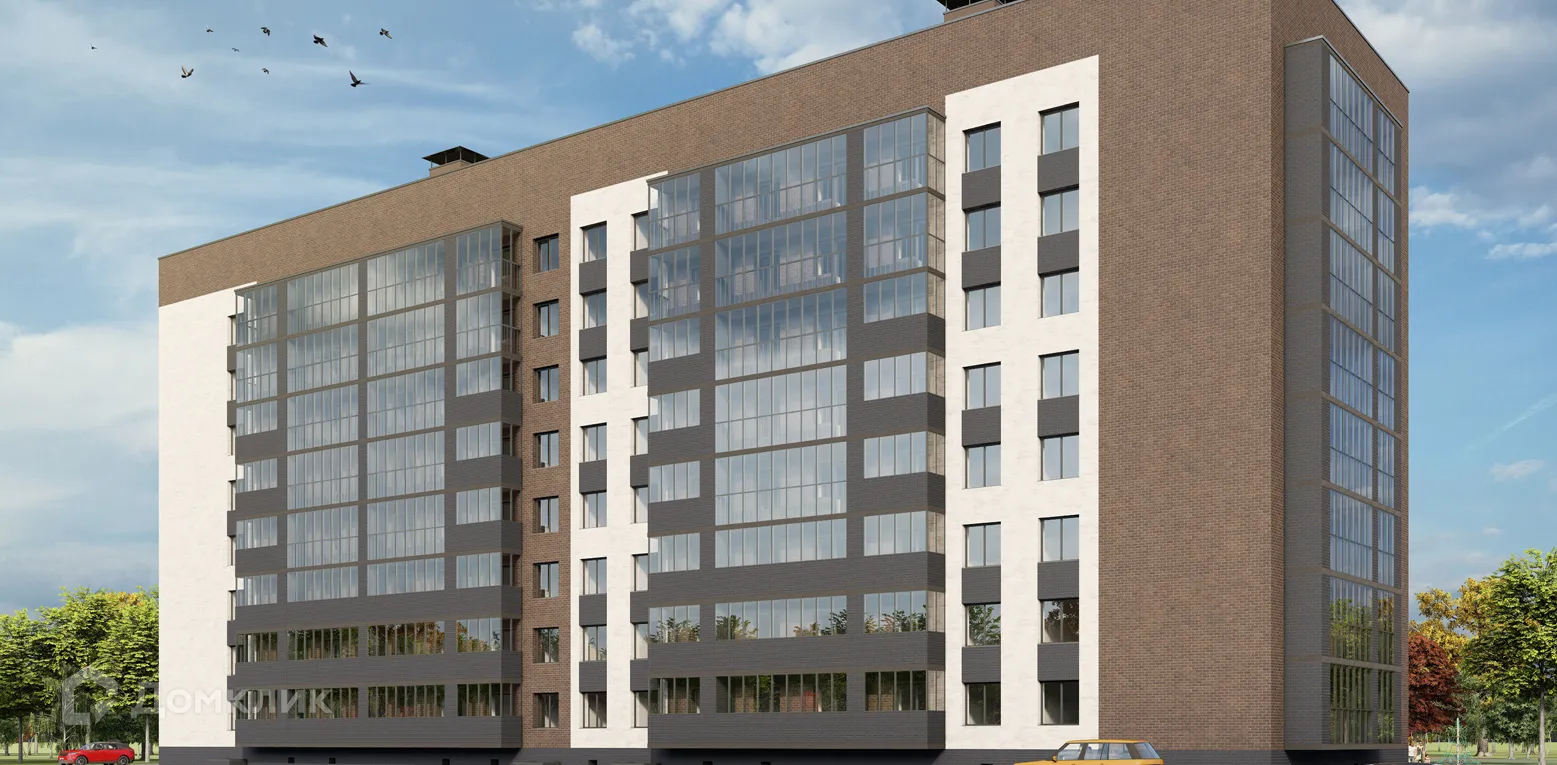 Планировка 2-комнатной квартиры 57.69 м² в ЖК ЖК ЖД На Минина, г. Ярославль — фото 1