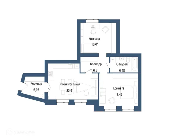 Квартира в ЖК на ул. Мамонтова