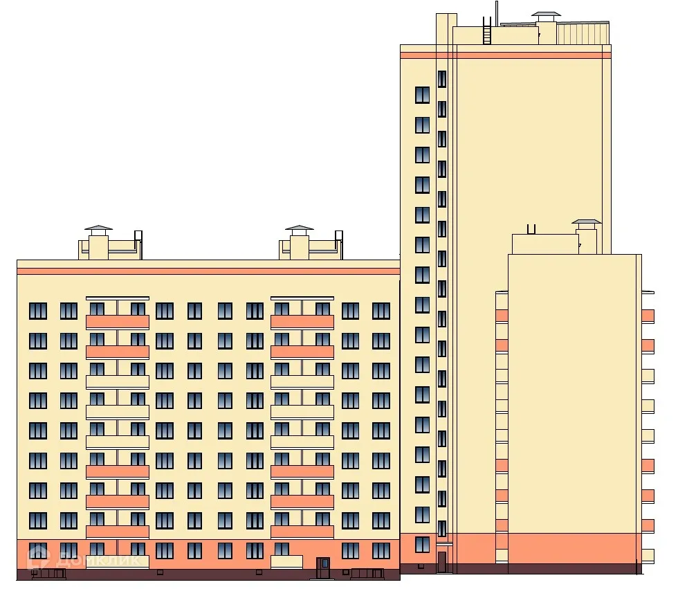 Планировка 3-комнатной квартиры 67.26 м² в ЖК ЖК МЕГАПОЛИС, г. Ярославль — фото 3
