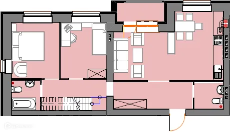 Планировка 3-комнатной квартиры 139.6 м² в ЖК Ботаника, г. Ярославль — фото 1