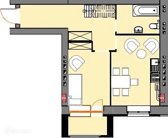 Планировка 2-комнатной квартиры 125.6 м² в ЖК Ботаника, г. Ярославль — фото 1