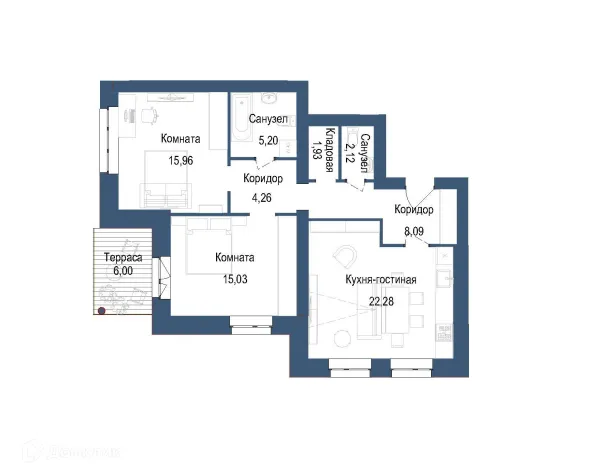 Квартира в ЖК на ул. Мамонтова