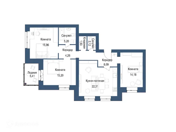 Квартира в ЖК на ул. Мамонтова