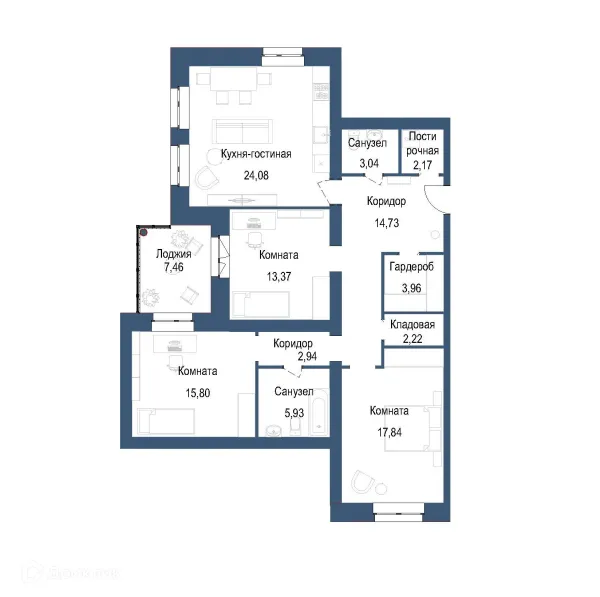 Квартира в ЖК на ул. Мамонтова