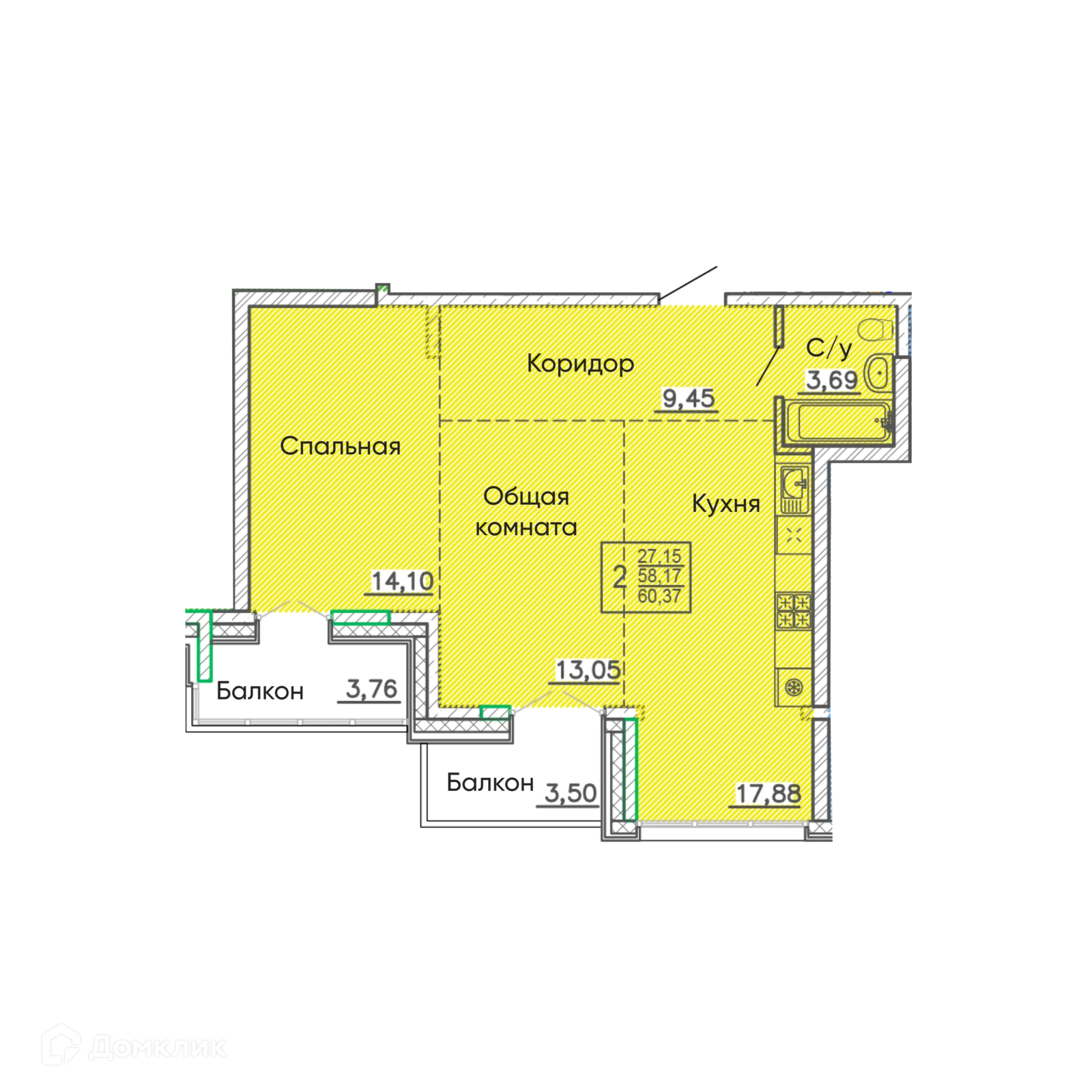 Фото квартиры в ЖК ЁЛКИ