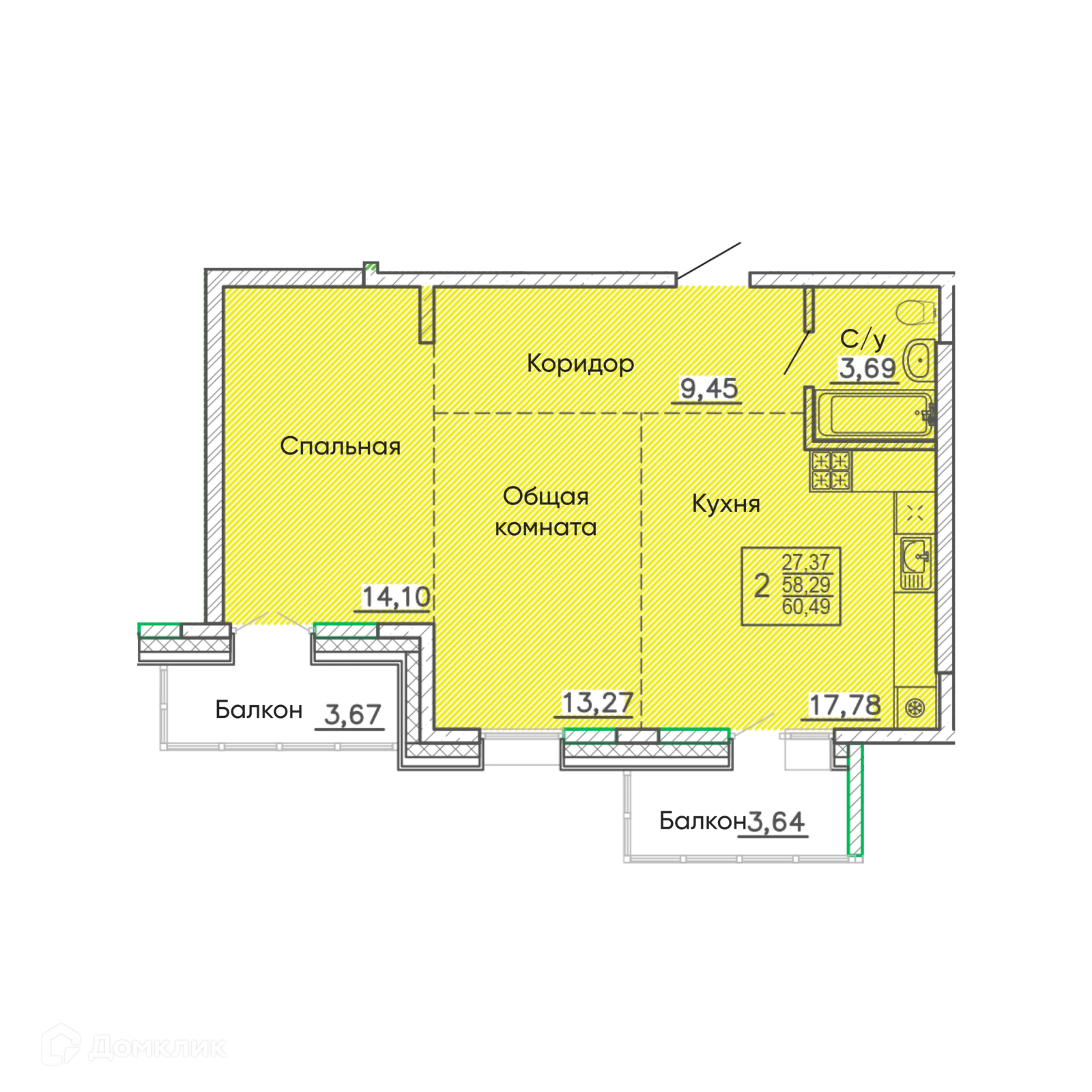 Фото квартиры в ЖК ЁЛКИ