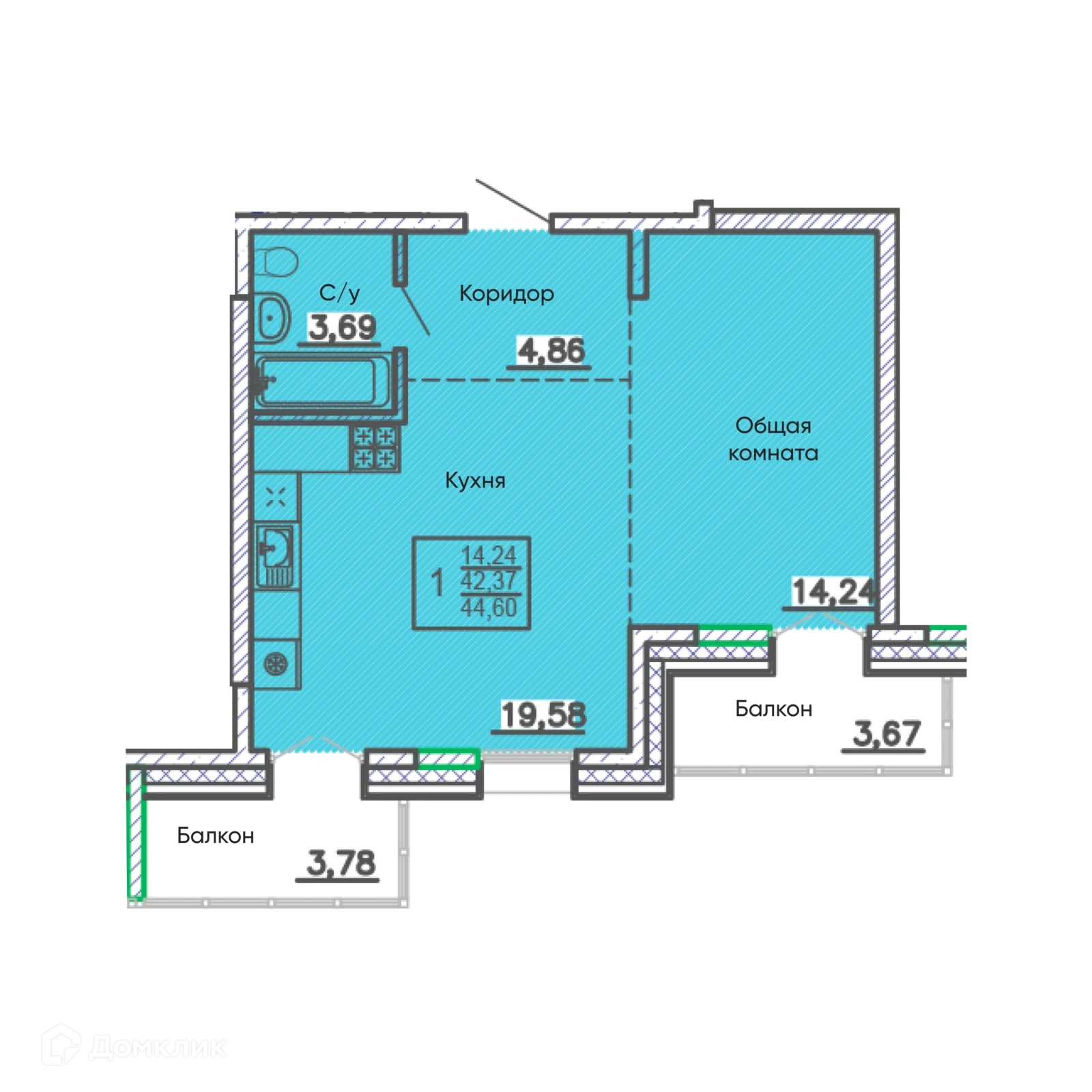 Фото квартиры в ЖК ЁЛКИ