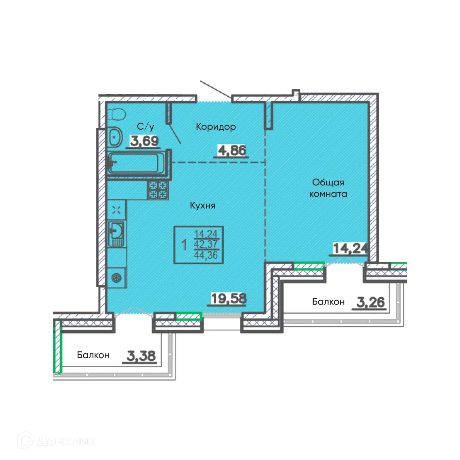 Фото квартиры в ЖК ЁЛКИ