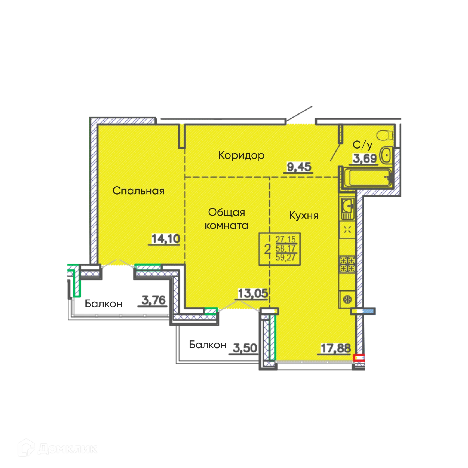 Фото квартиры в ЖК ЁЛКИ