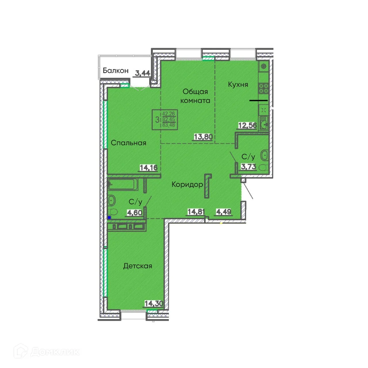 Фото квартиры в ЖК ЁЛКИ