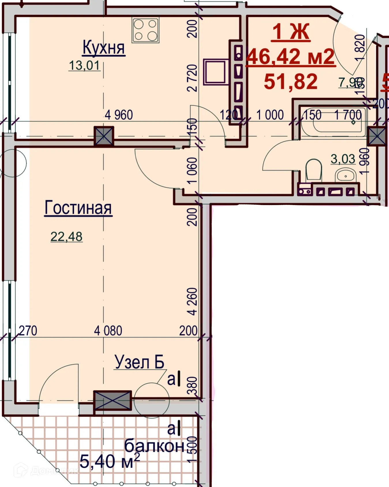 Фото квартиры в ЖК "ВЕРШИНА"