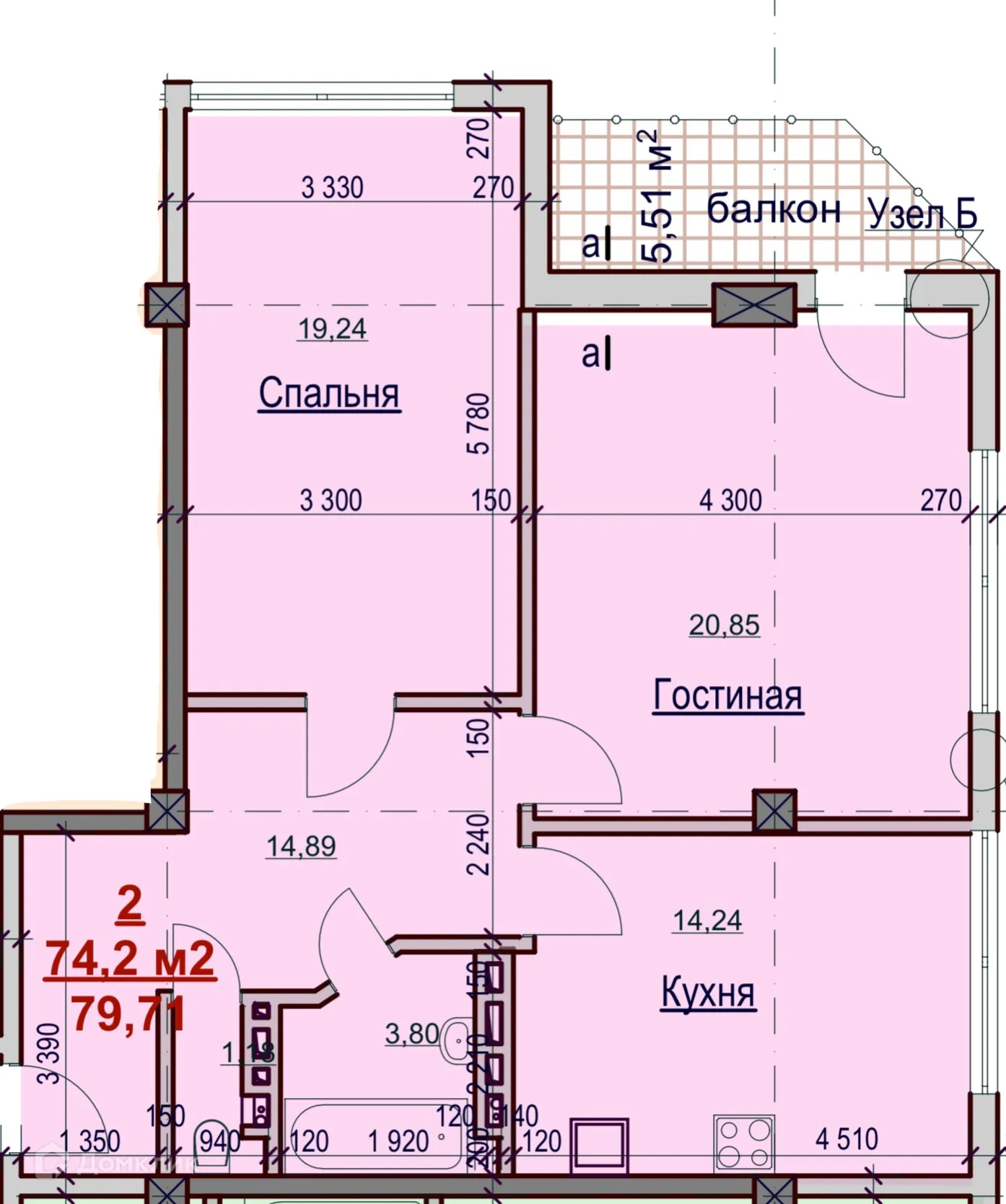 Фото квартиры в ЖК "ВЕРШИНА"