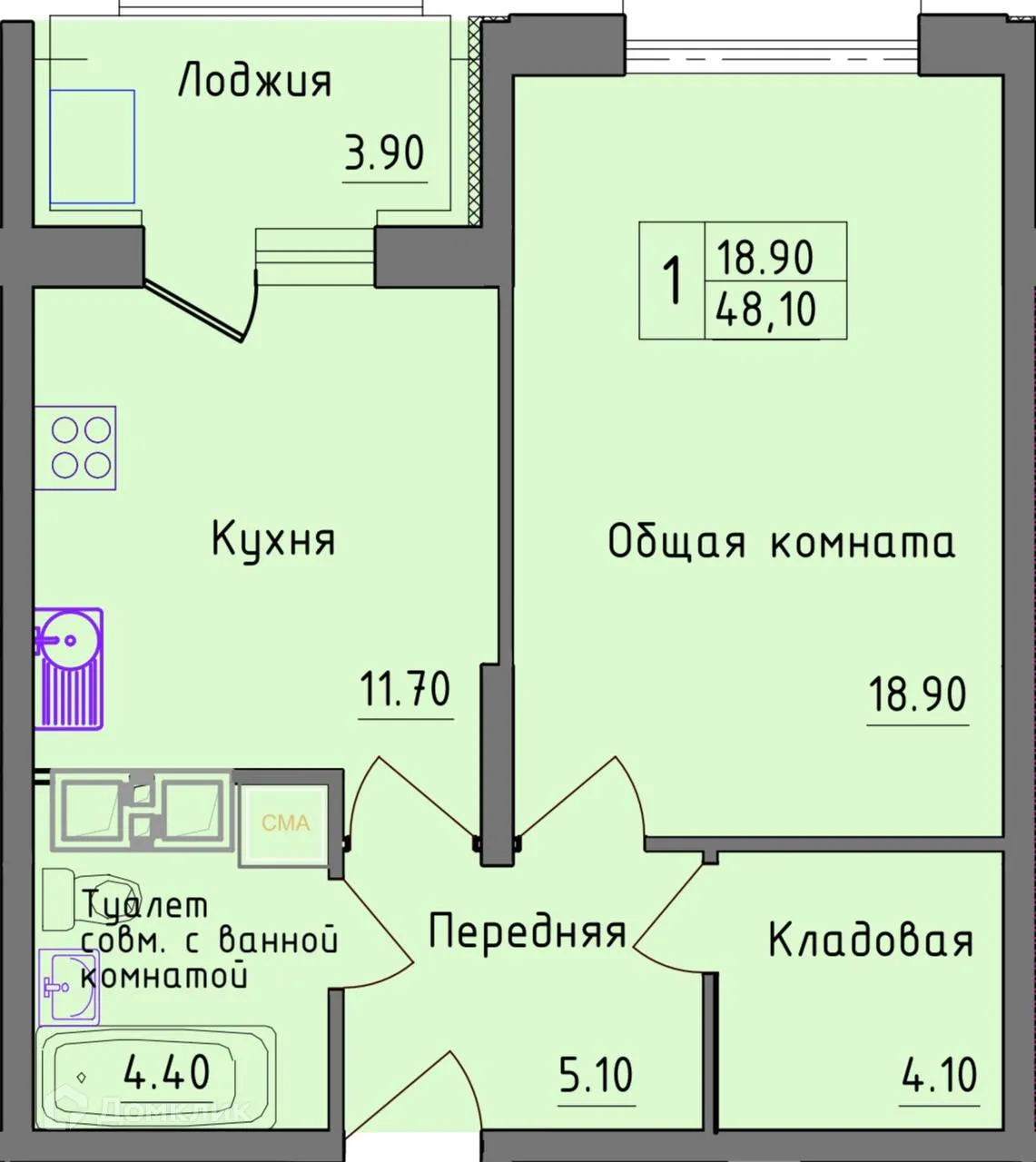 Фото квартиры в ЖК Бульвар