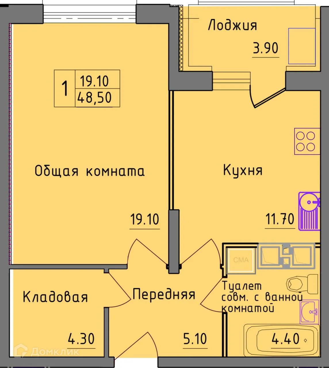 Фото квартиры в ЖК Бульвар