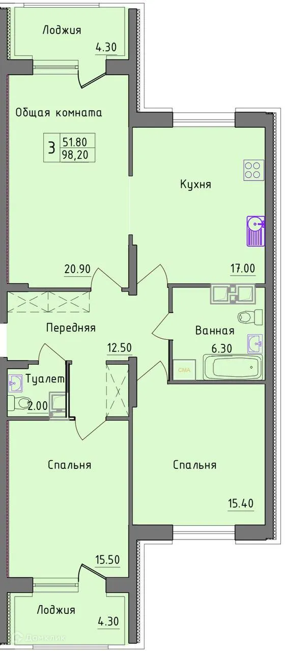 Фото квартиры в ЖК Бульвар