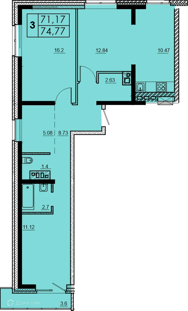 Фото квартиры в ЖК МЕГА