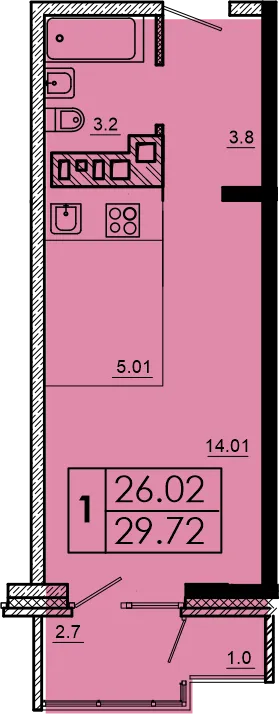 Фото квартиры в ЖК МЕГА