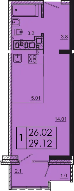Фото квартиры в ЖК МЕГА