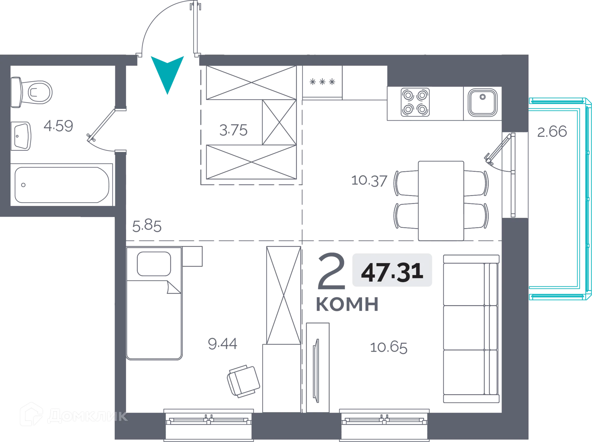 Фото квартиры в ЖК "Пулковский"