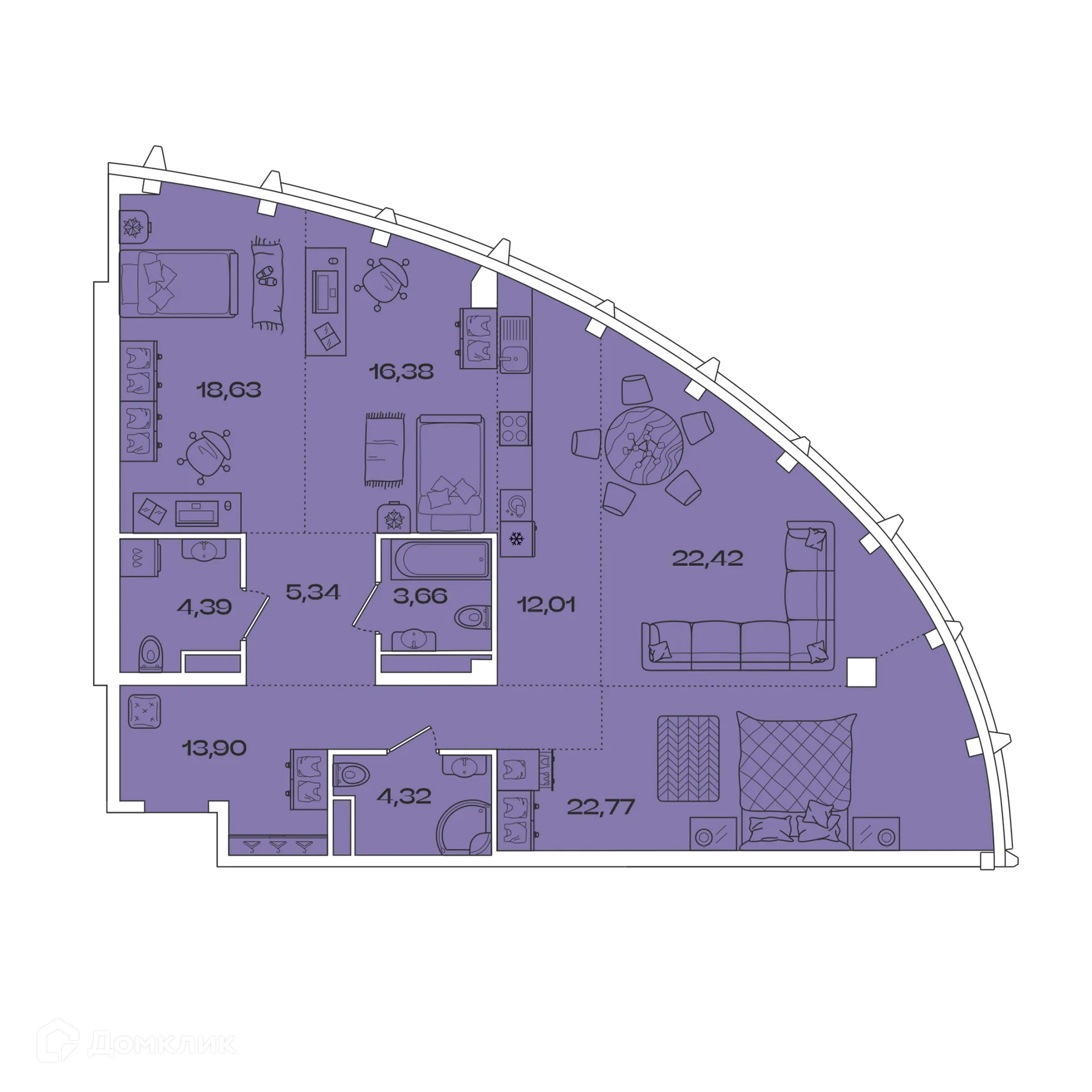 Фото квартиры в ЖК ЗВЕЗДЫ