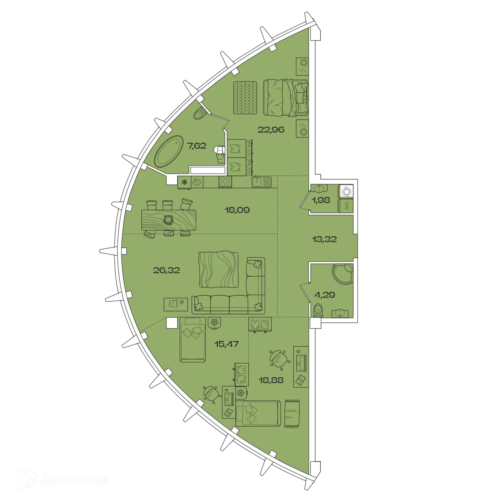 Фото квартиры в ЖК ЗВЕЗДЫ