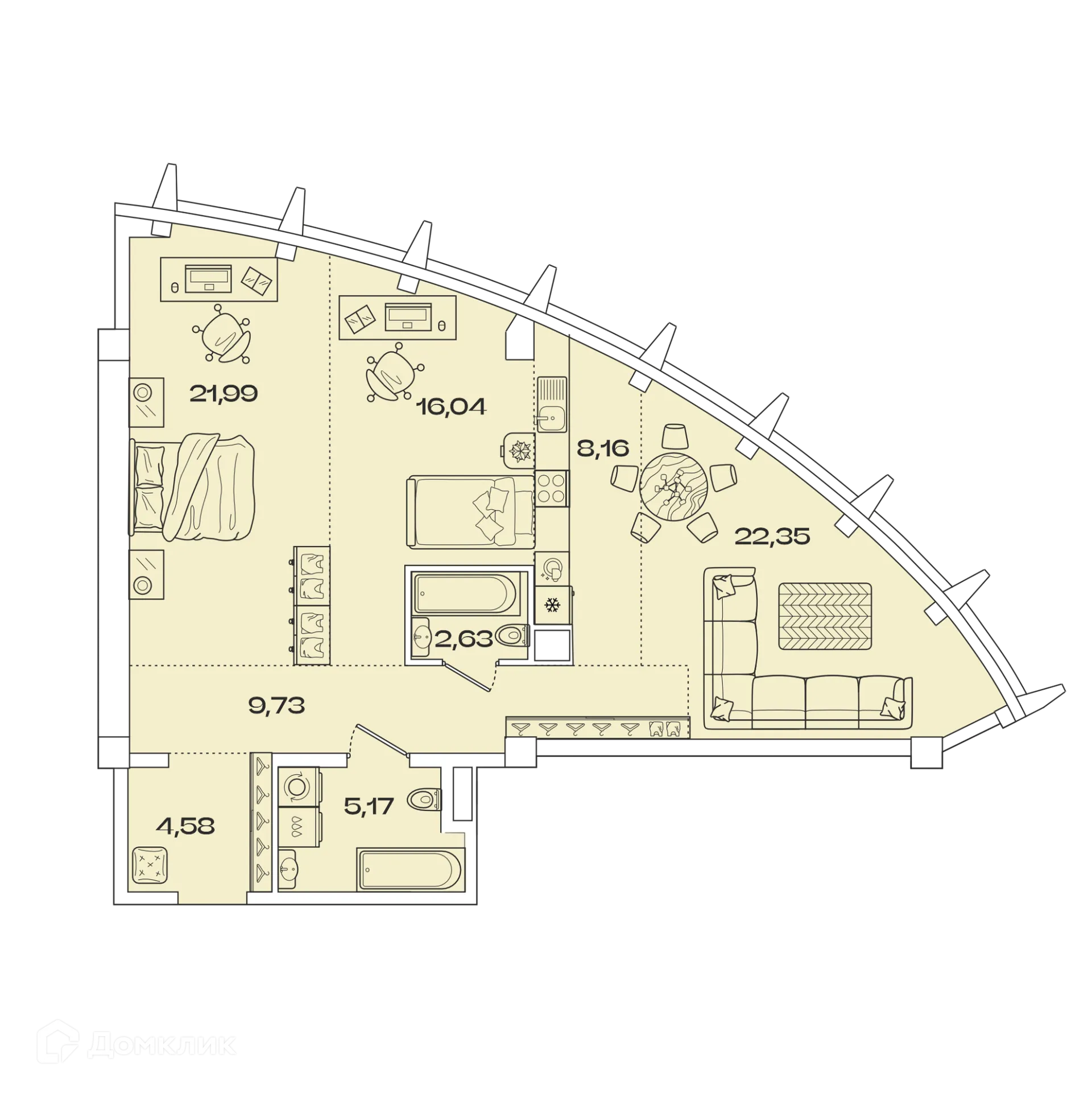 Фото квартиры в ЖК ЗВЕЗДЫ