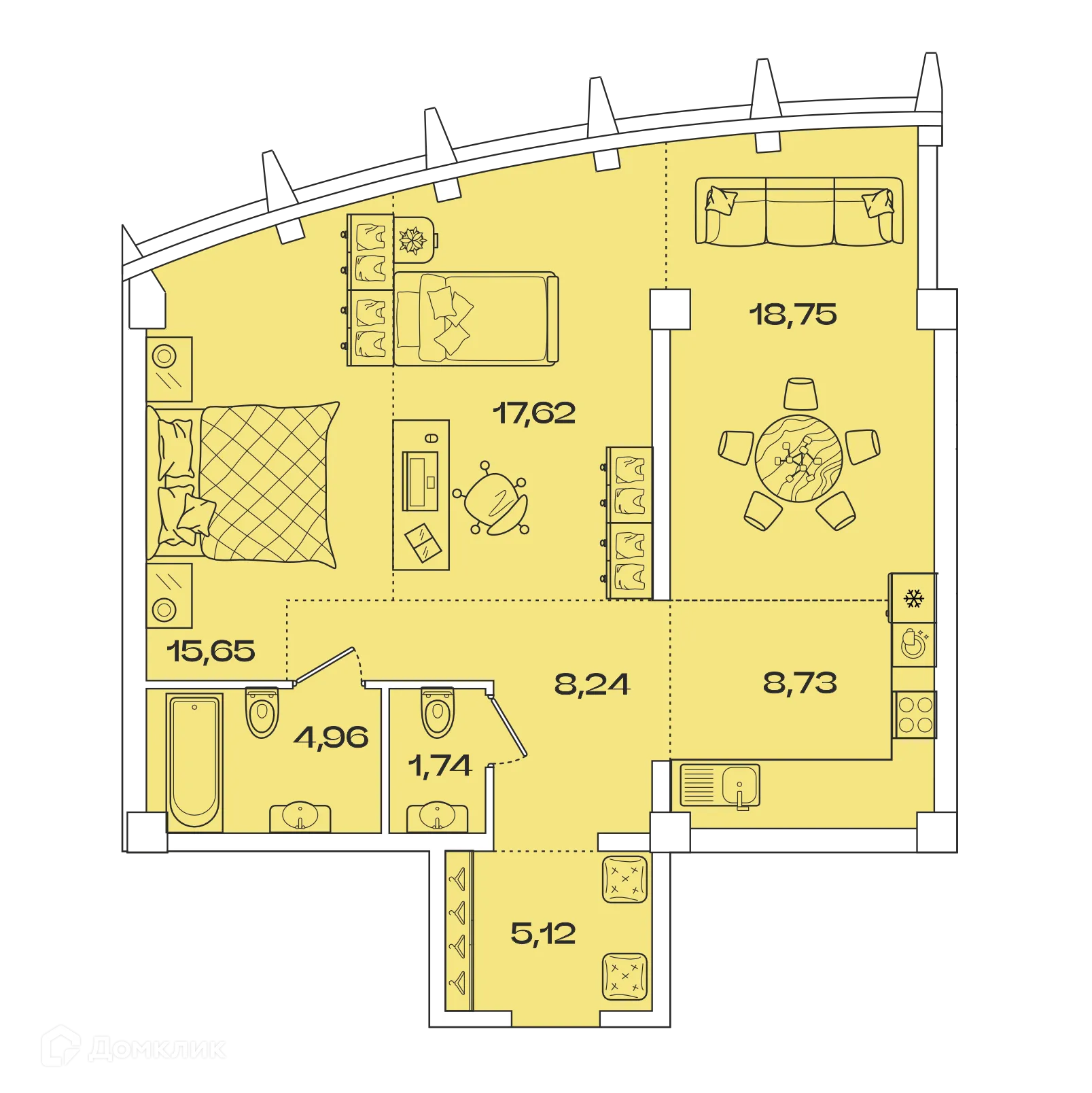 Фото квартиры в ЖК ЗВЕЗДЫ