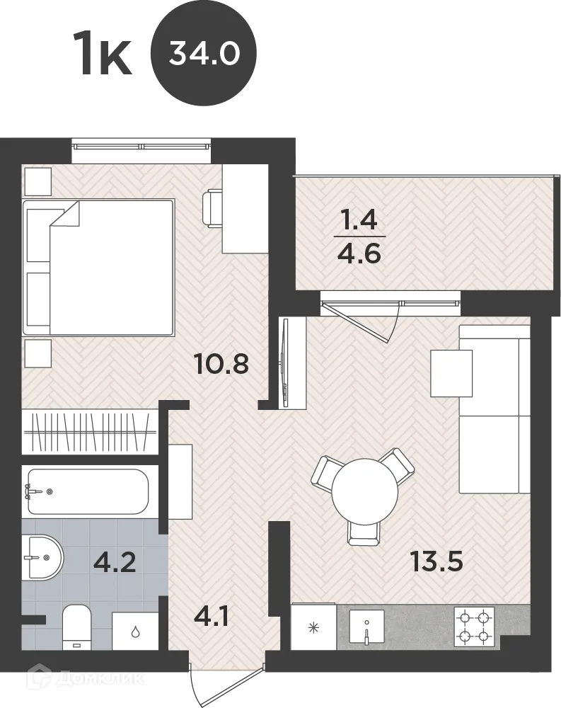 Фото квартиры в ЖК "ЛЕВАДА"