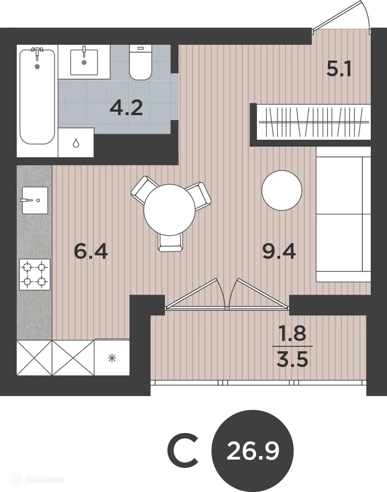 Фото квартиры в ЖК "ЛЕВАДА"