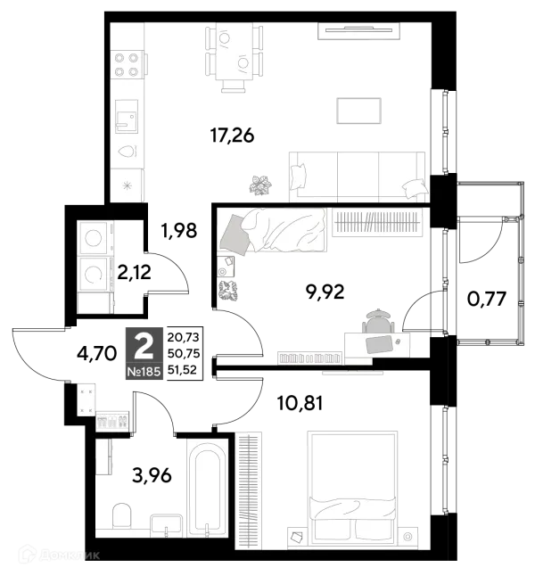 Квартира в ЖК Космопарк