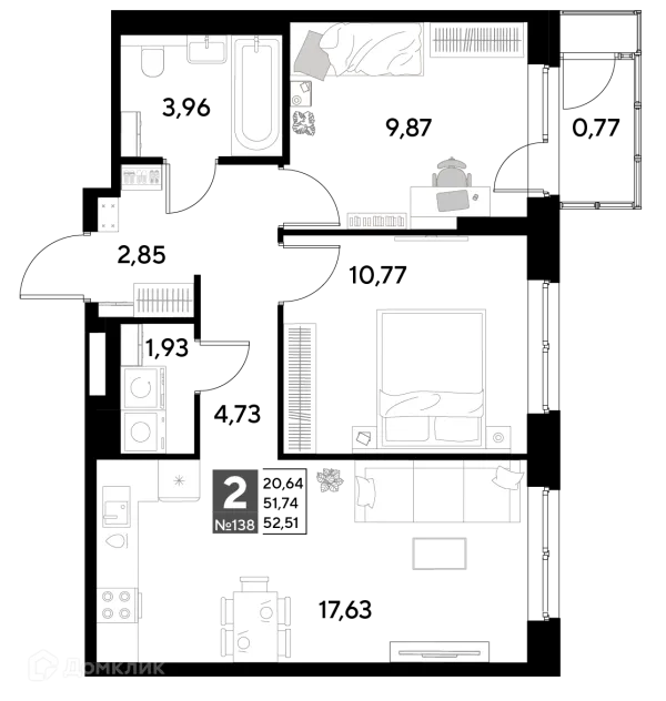 Квартира в ЖК Космопарк