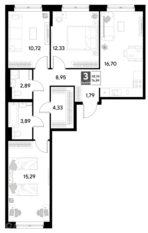 Квартира в ЖК Космопарк