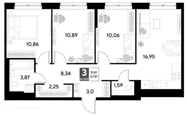 Квартира в ЖК Космопарк