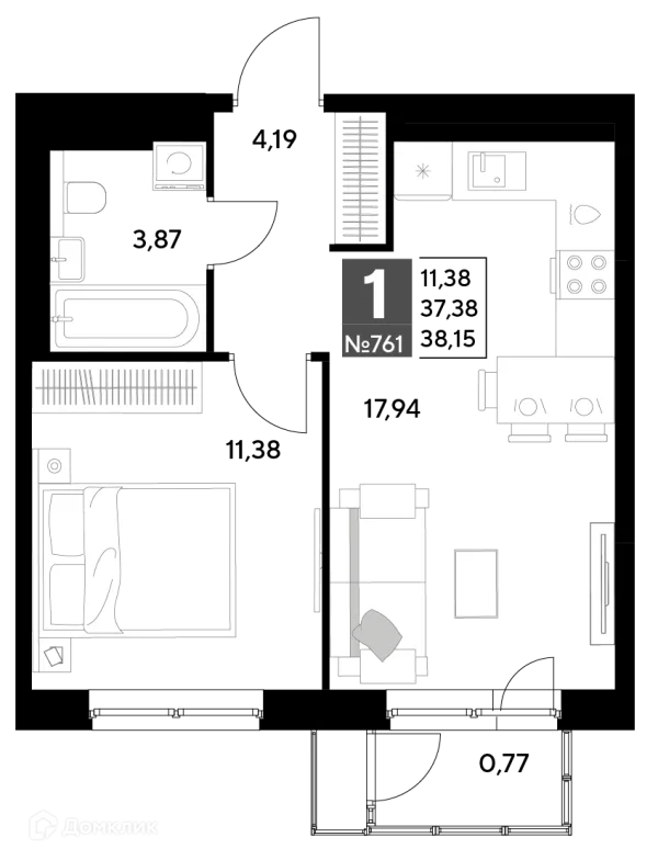 Квартира в ЖК Космопарк