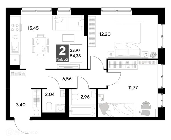 Квартира в ЖК Космопарк